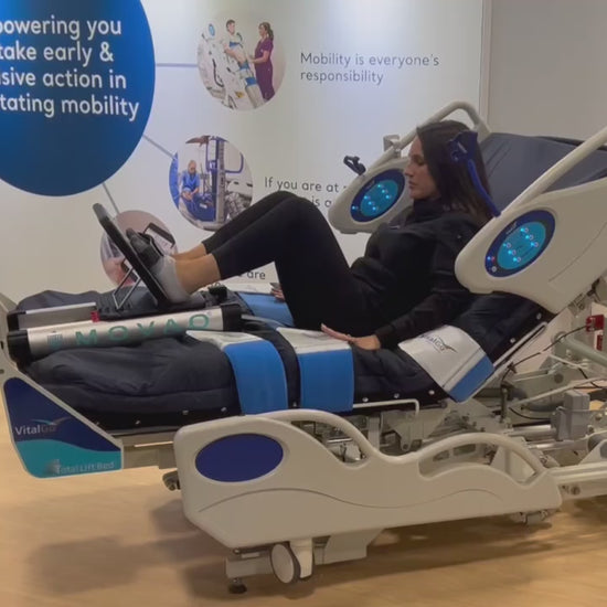 We were able to domonstrate the MOVAO Mini at the Early Mobility Conference.  The exergaming component added a physical and cognitive challenge to the therapy. 